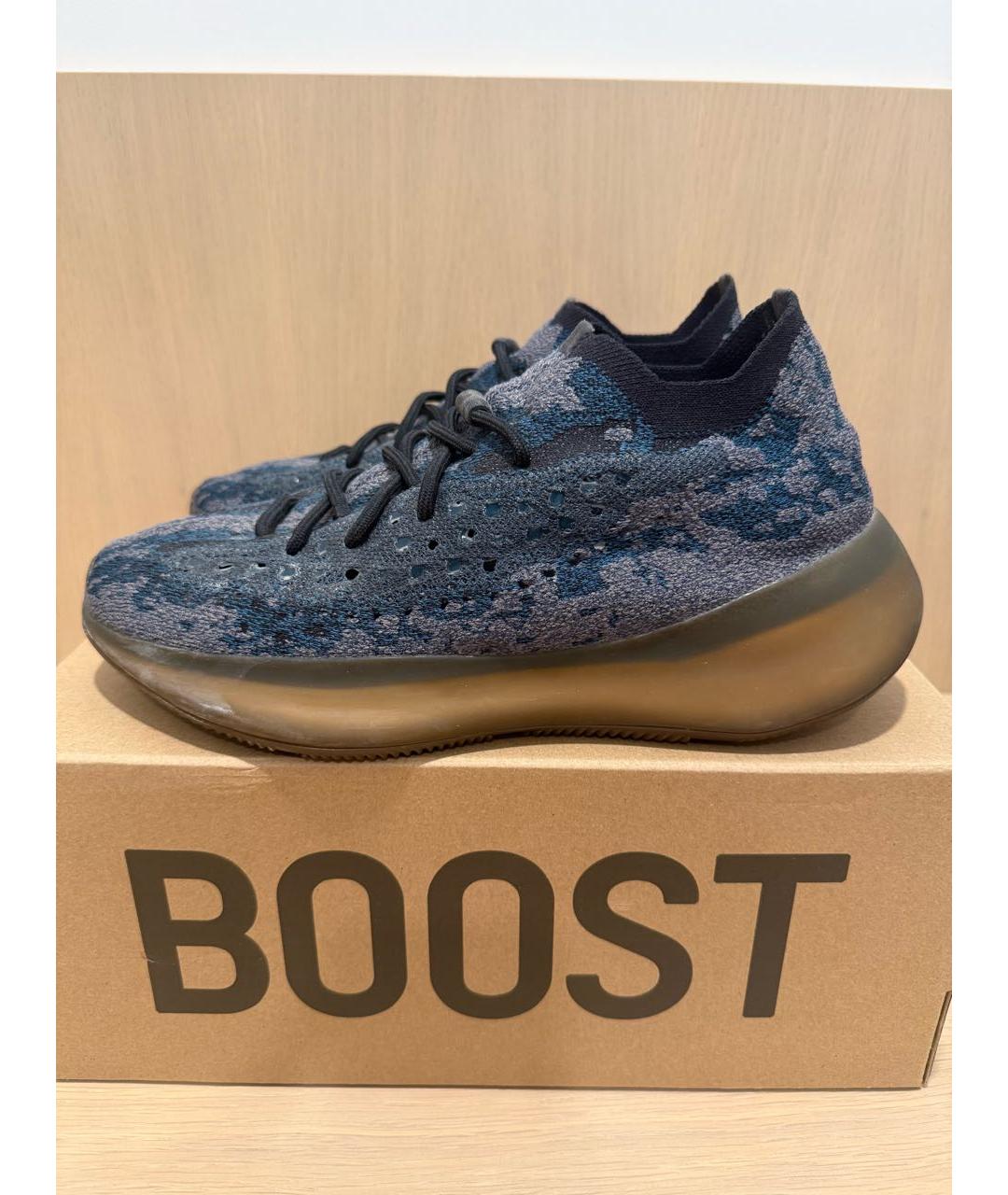 YEEZY Темно-синие текстильные низкие кроссовки / кеды, фото 5