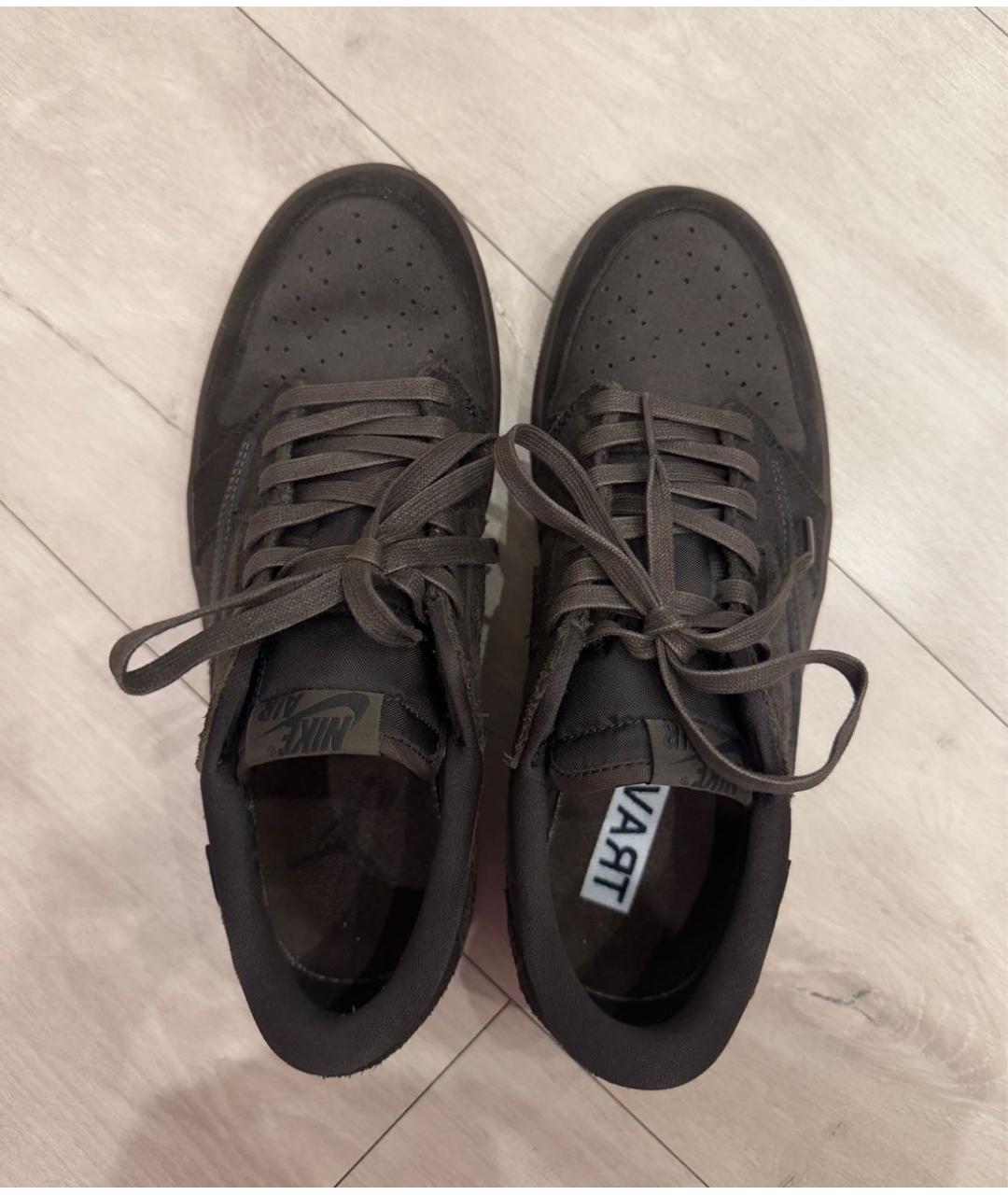 NIKE Коричневые замшевые кроссовки, фото 3