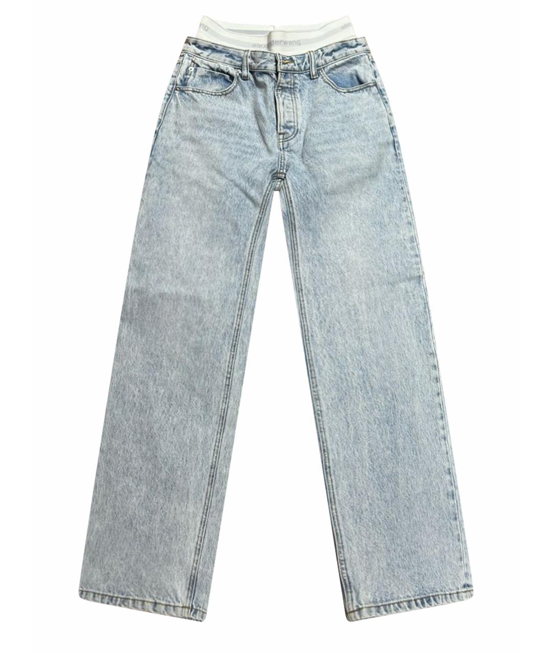 ALEXANDER WANG Голубые хлопковые прямые джинсы, фото 1