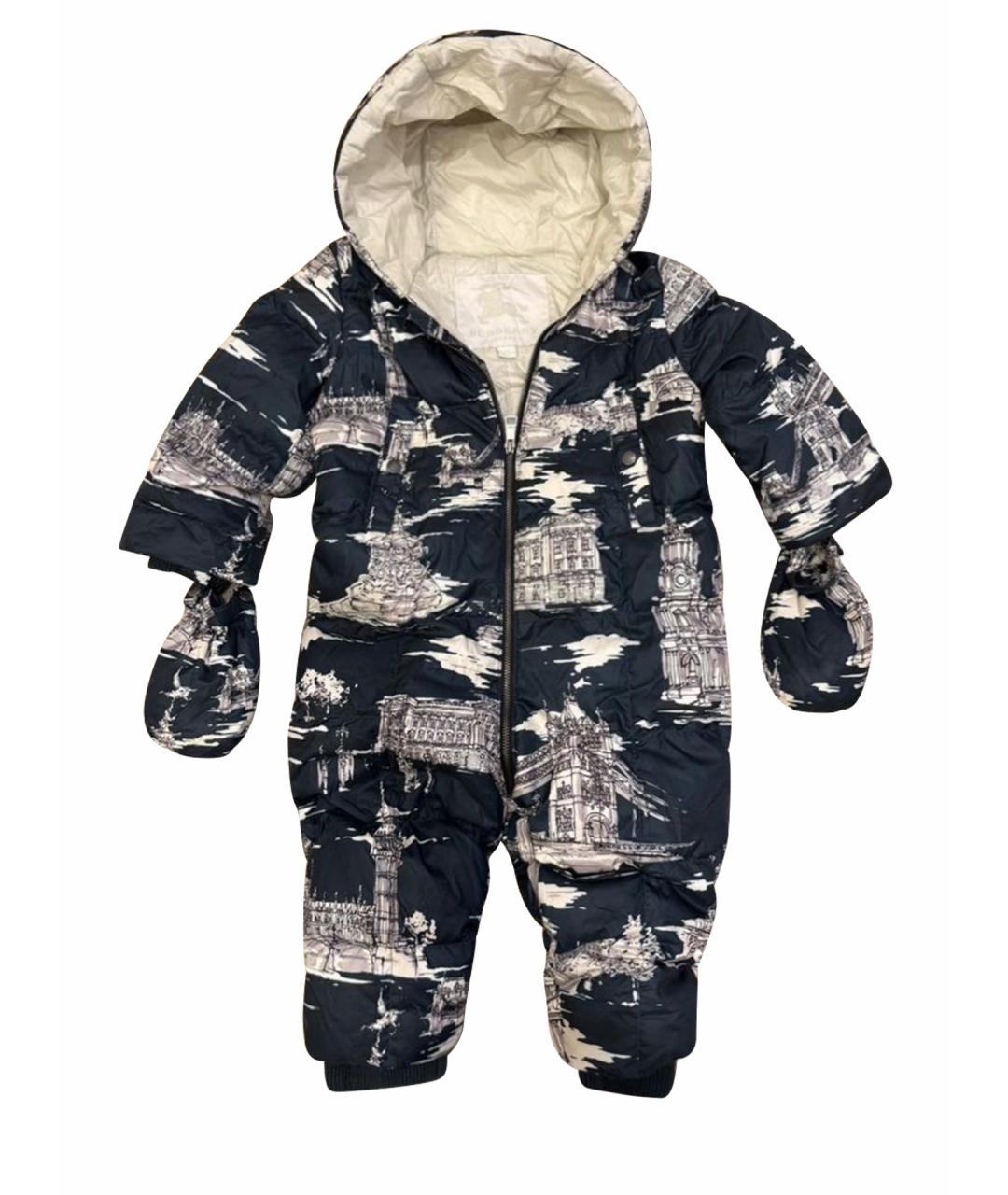 BURBERRY KIDS Синий полиэстеровый комбинезон, фото 1