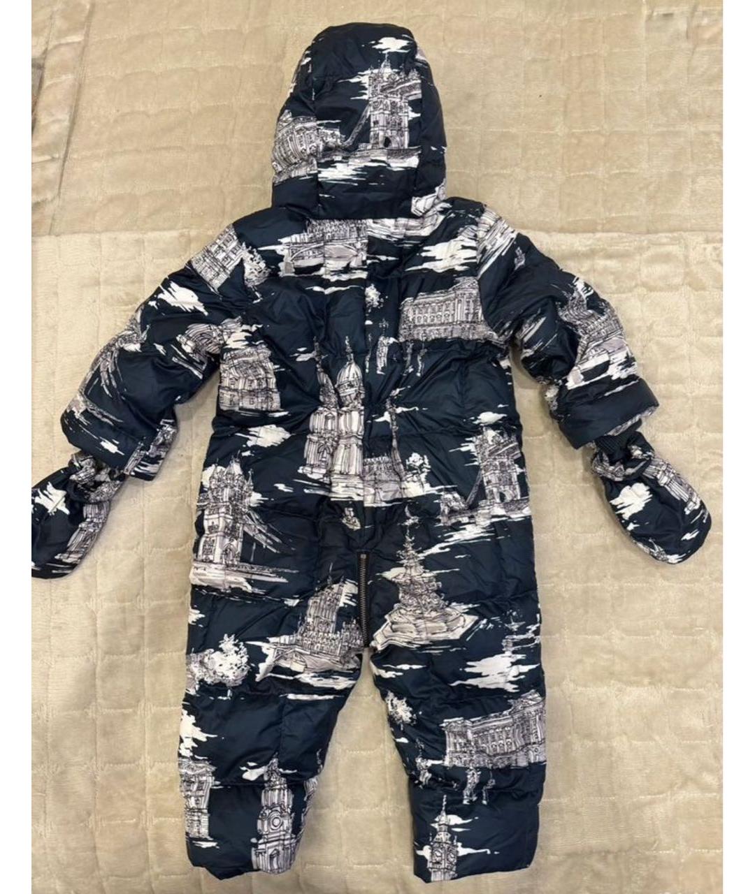 BURBERRY KIDS Синий полиэстеровый комбинезон, фото 2