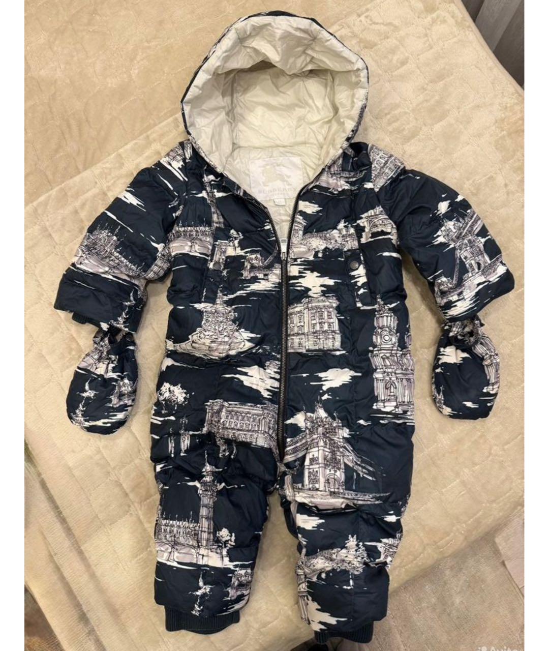 BURBERRY KIDS Синий полиэстеровый комбинезон, фото 9