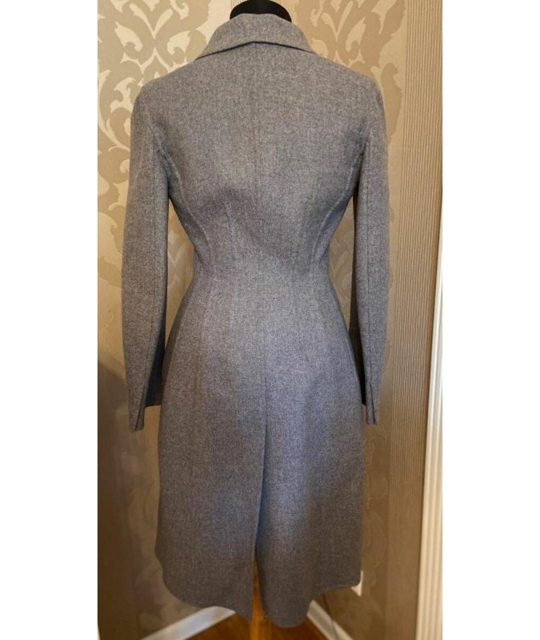 PRADA Серое шерстяное пальто, фото 3