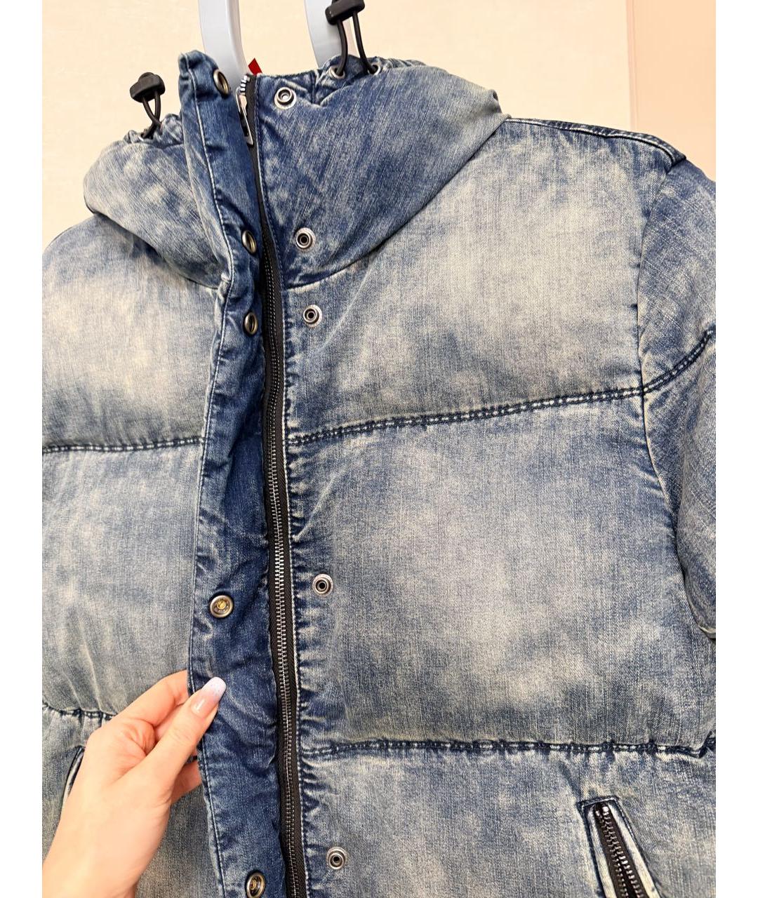DIESEL Голубой деним пуховик, фото 4