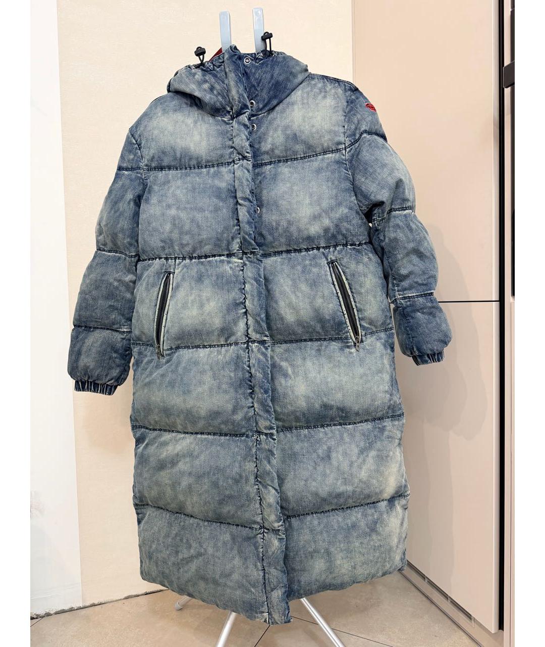 DIESEL Голубой деним пуховик, фото 9