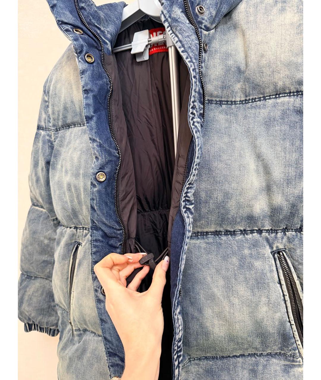 DIESEL Голубой деним пуховик, фото 6