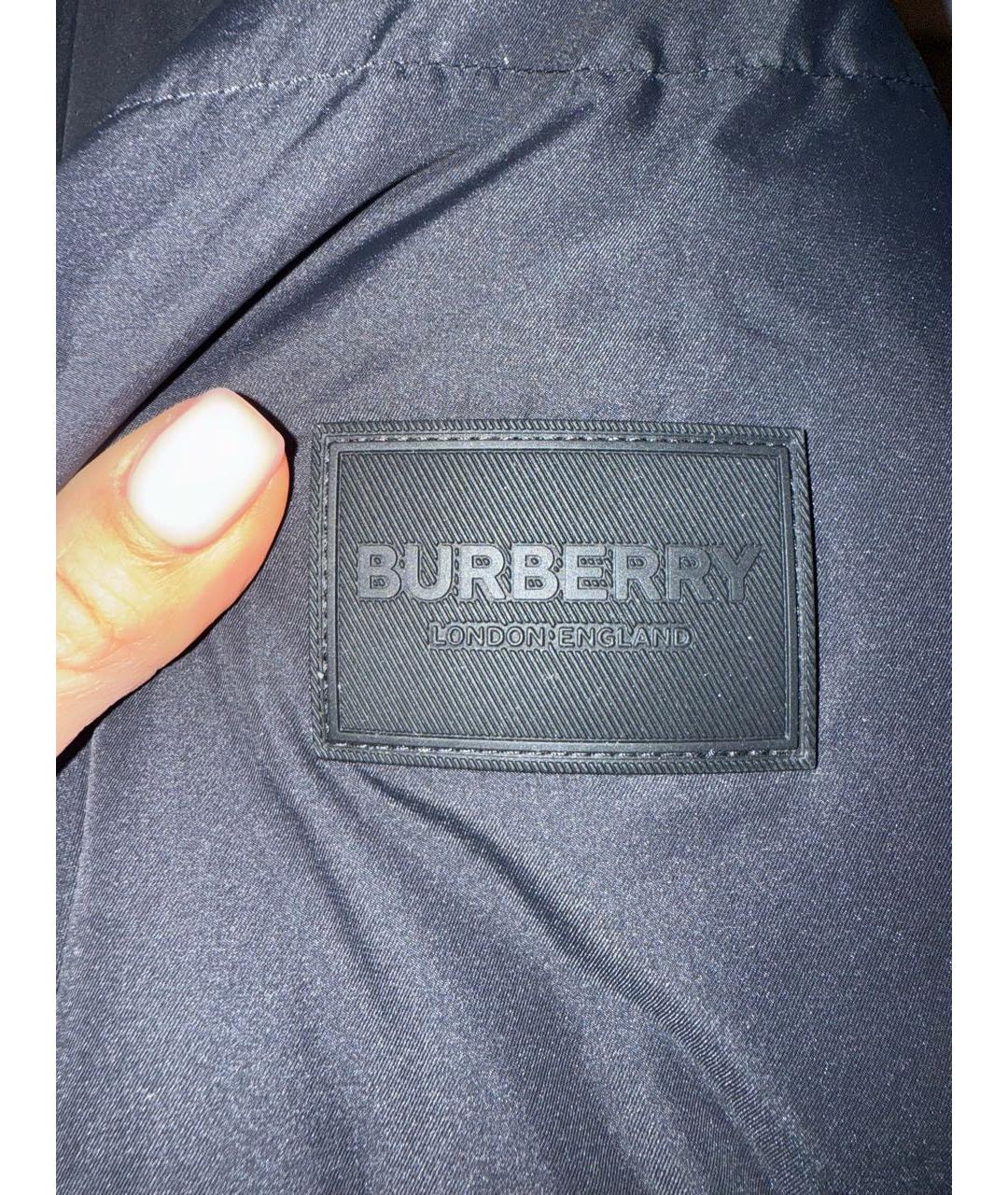 BURBERRY Черный полиэстеровый пуховик, фото 5