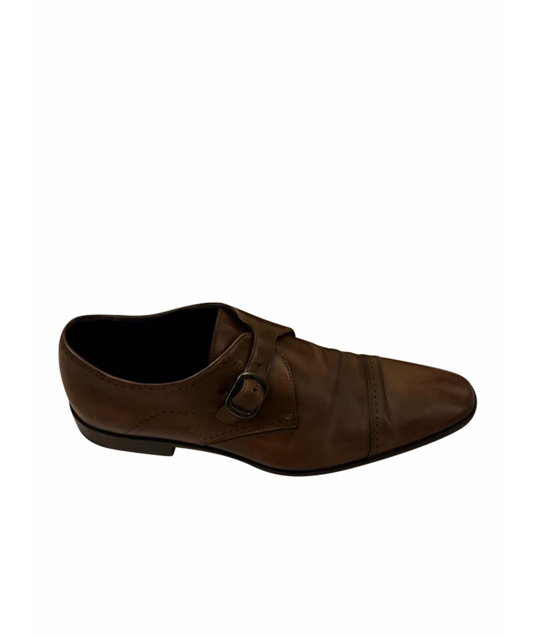 HUGO BOSS Коричневые кожаные туфли, фото 1