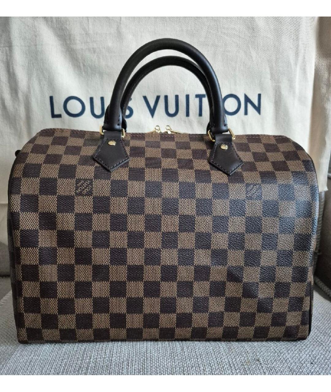 LOUIS VUITTON Коричневая сумка с короткими ручками, фото 2