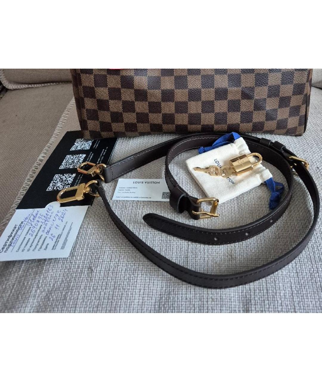 LOUIS VUITTON Коричневая сумка с короткими ручками, фото 8