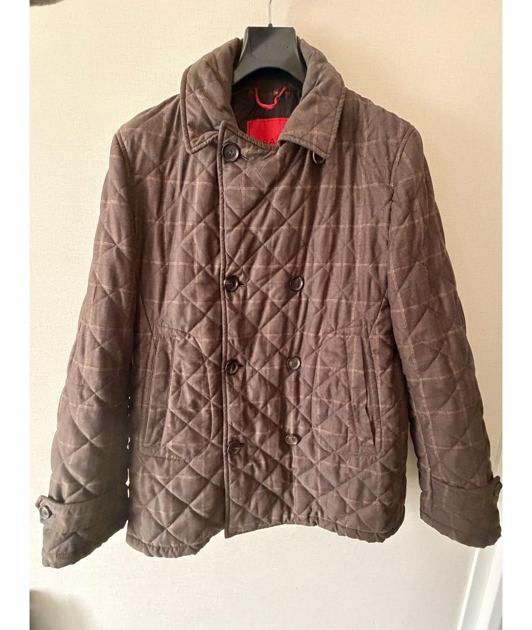 ISAIA Коричневая вискозная куртка, фото 9