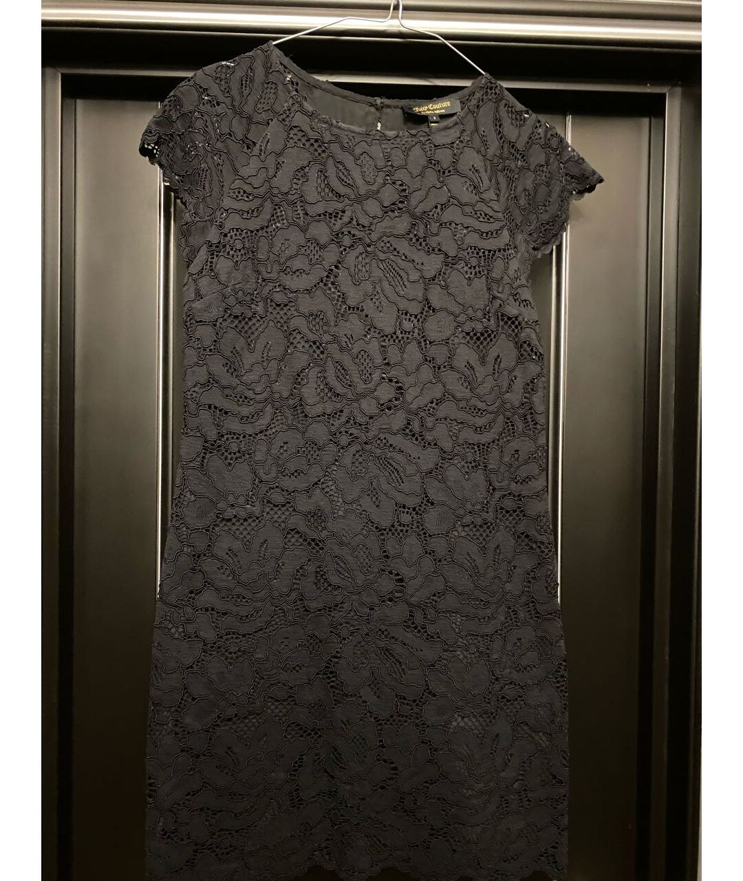 JUICY COUTURE Черное хлопко-эластановое коктейльное платье, фото 4