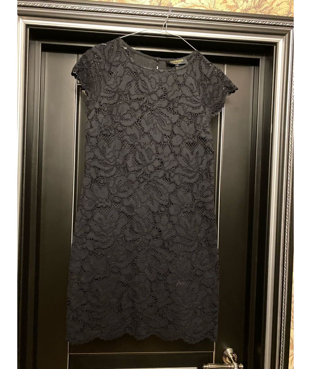 JUICY COUTURE Черное хлопко-эластановое коктейльное платье, фото 5