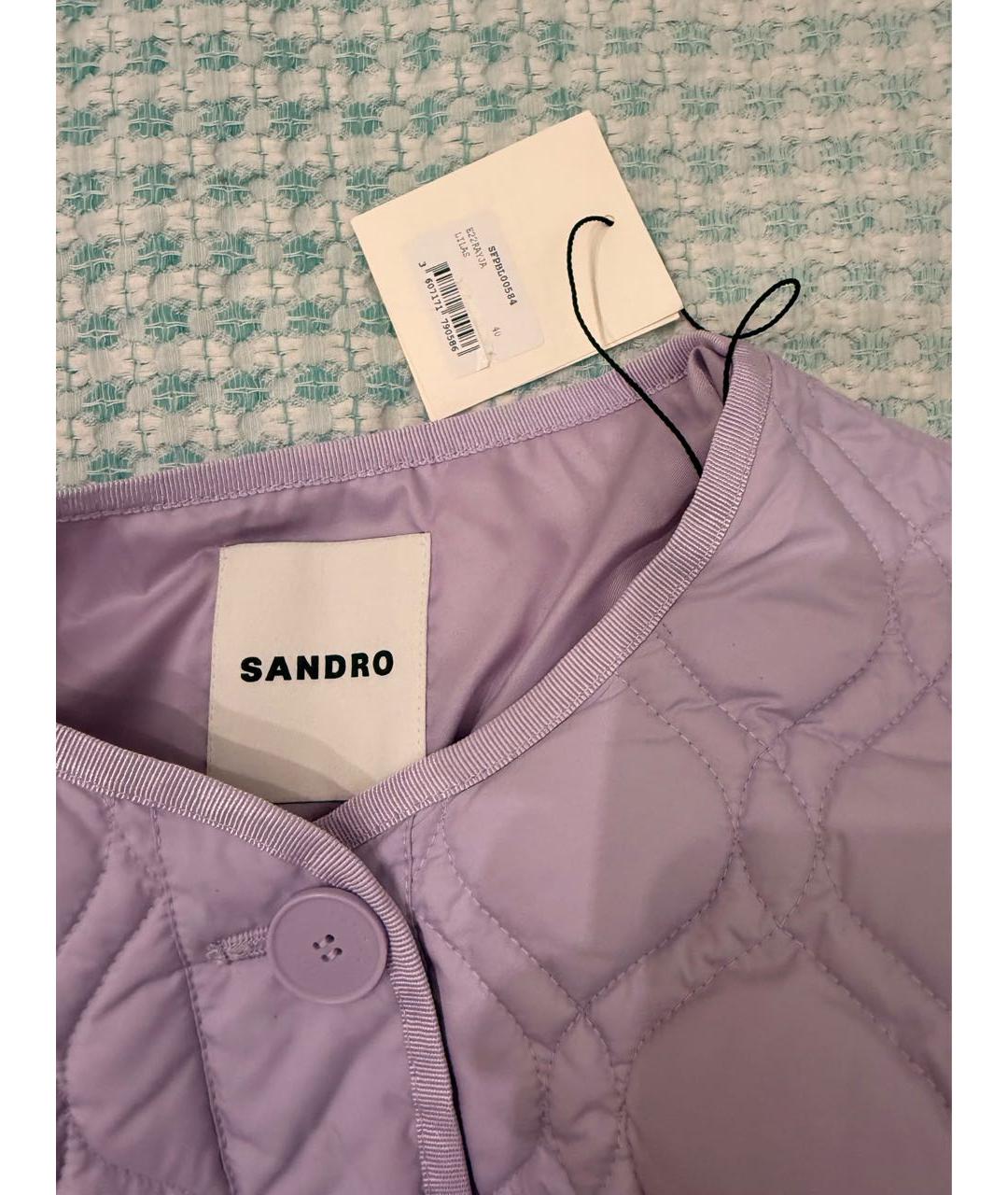 SANDRO Фиолетовая полиэстеровая куртка, фото 5