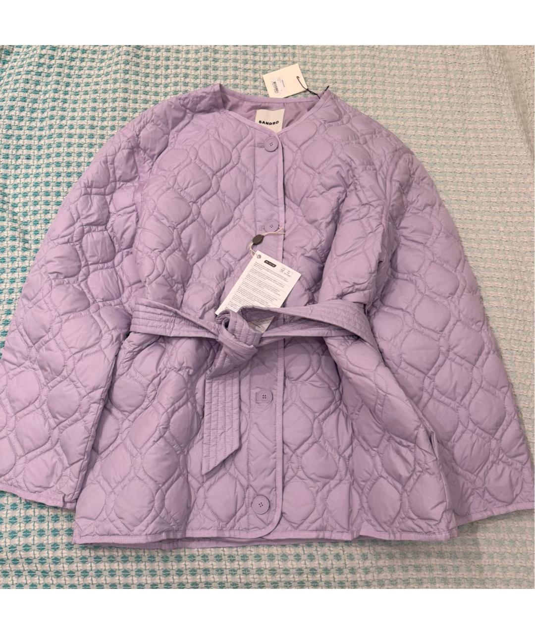 SANDRO Фиолетовая полиэстеровая куртка, фото 2
