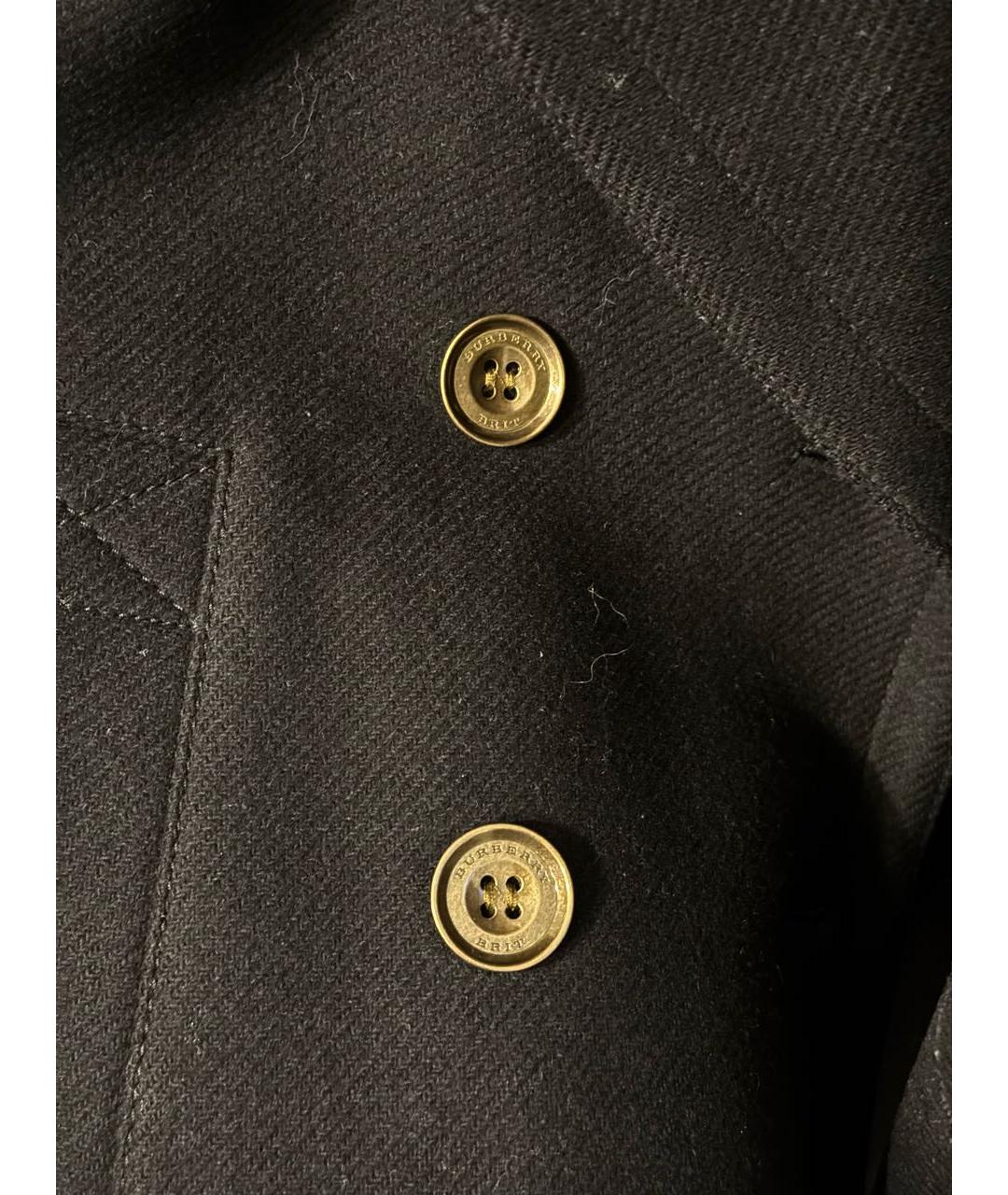 BURBERRY Темно-синее шерстяное пальто, фото 4