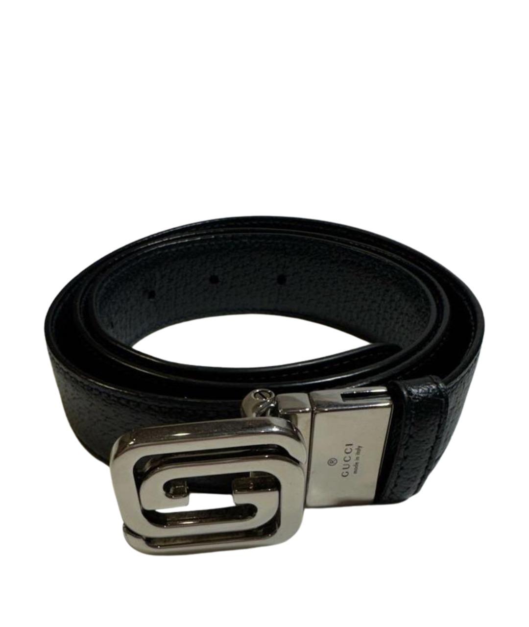 GUCCI Черный кожаный ремень, фото 1
