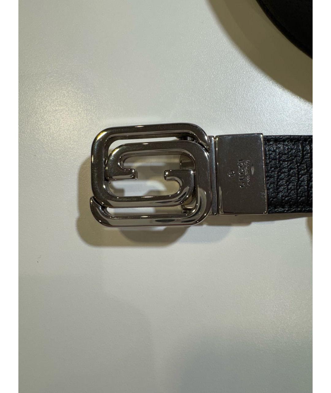 GUCCI Черный кожаный ремень, фото 4