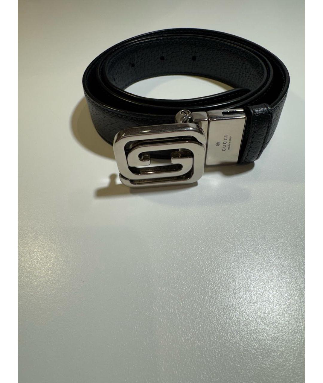 GUCCI Черный кожаный ремень, фото 7