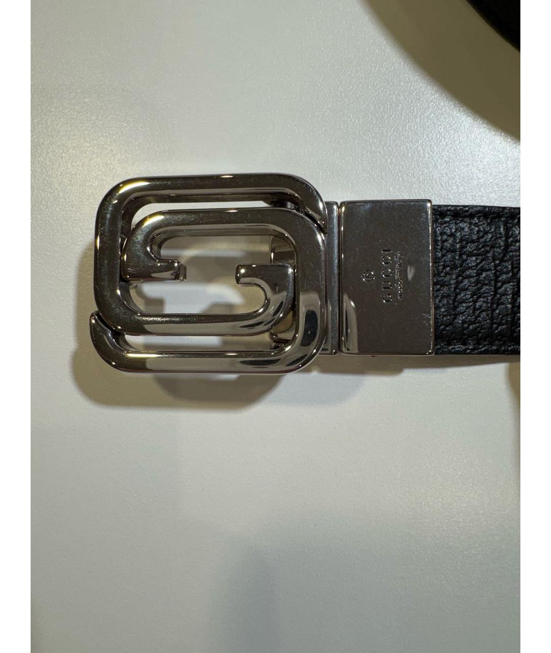 GUCCI Черный кожаный ремень, фото 3