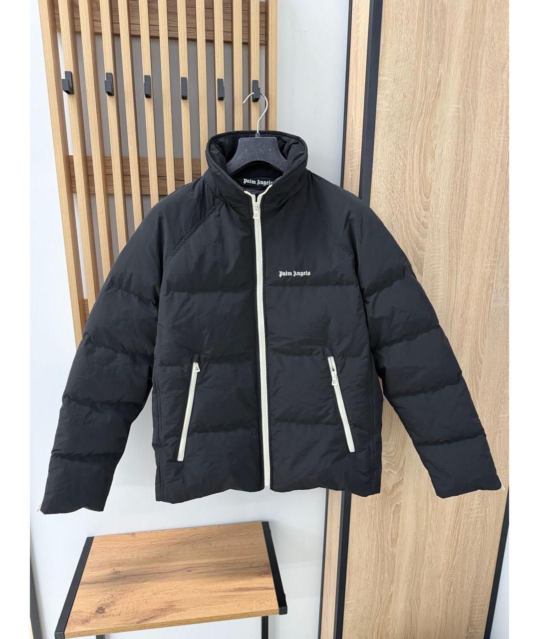 PALM ANGELS Черный полиамидовый пуховик, фото 9