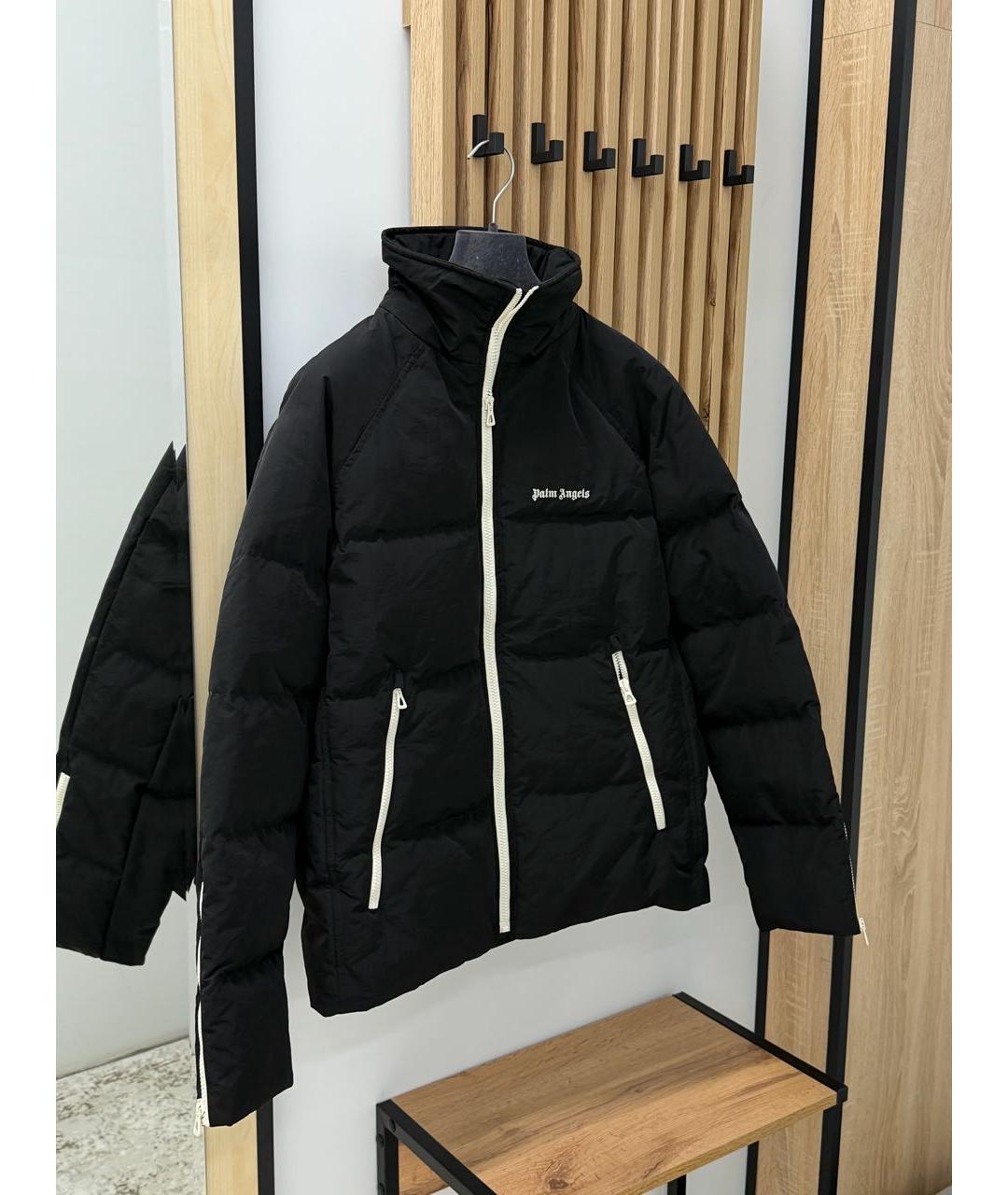 PALM ANGELS Черный полиамидовый пуховик, фото 3