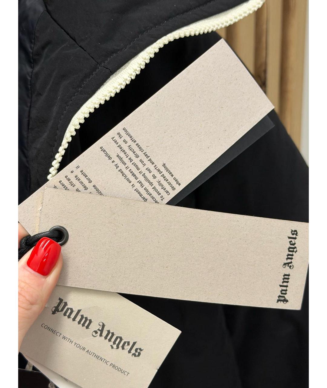 PALM ANGELS Черный полиамидовый пуховик, фото 6