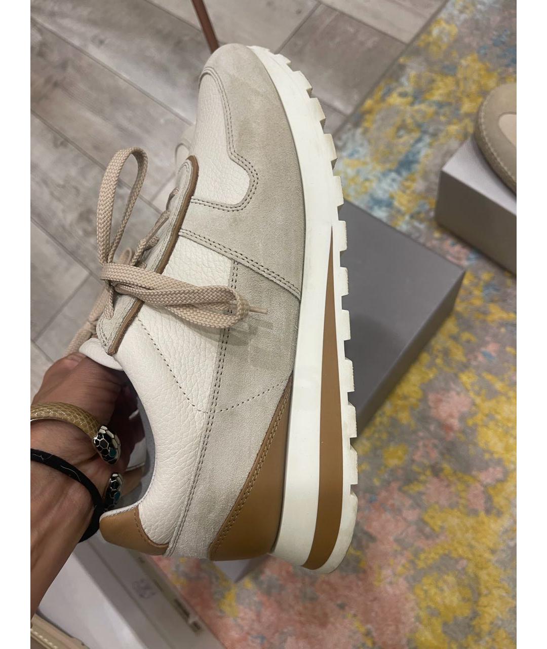 BRUNELLO CUCINELLI Зеленые текстильные низкие кроссовки / кеды, фото 5