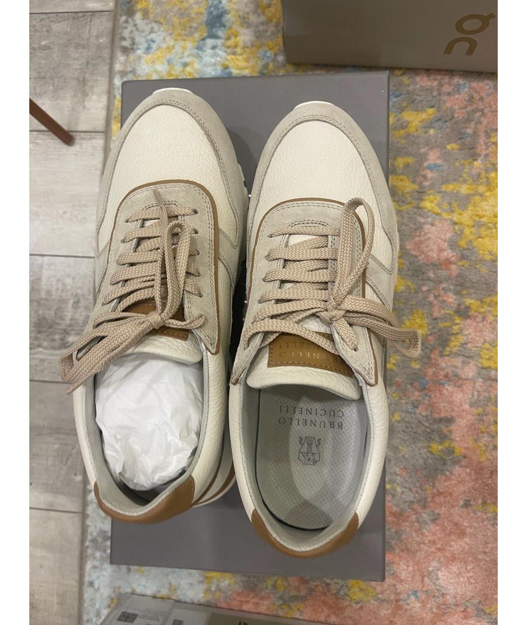 BRUNELLO CUCINELLI Зеленые текстильные низкие кроссовки / кеды, фото 2