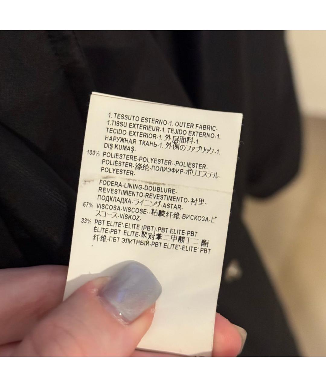 VERSACE Черный полиэстеровый тренч/плащ, фото 6