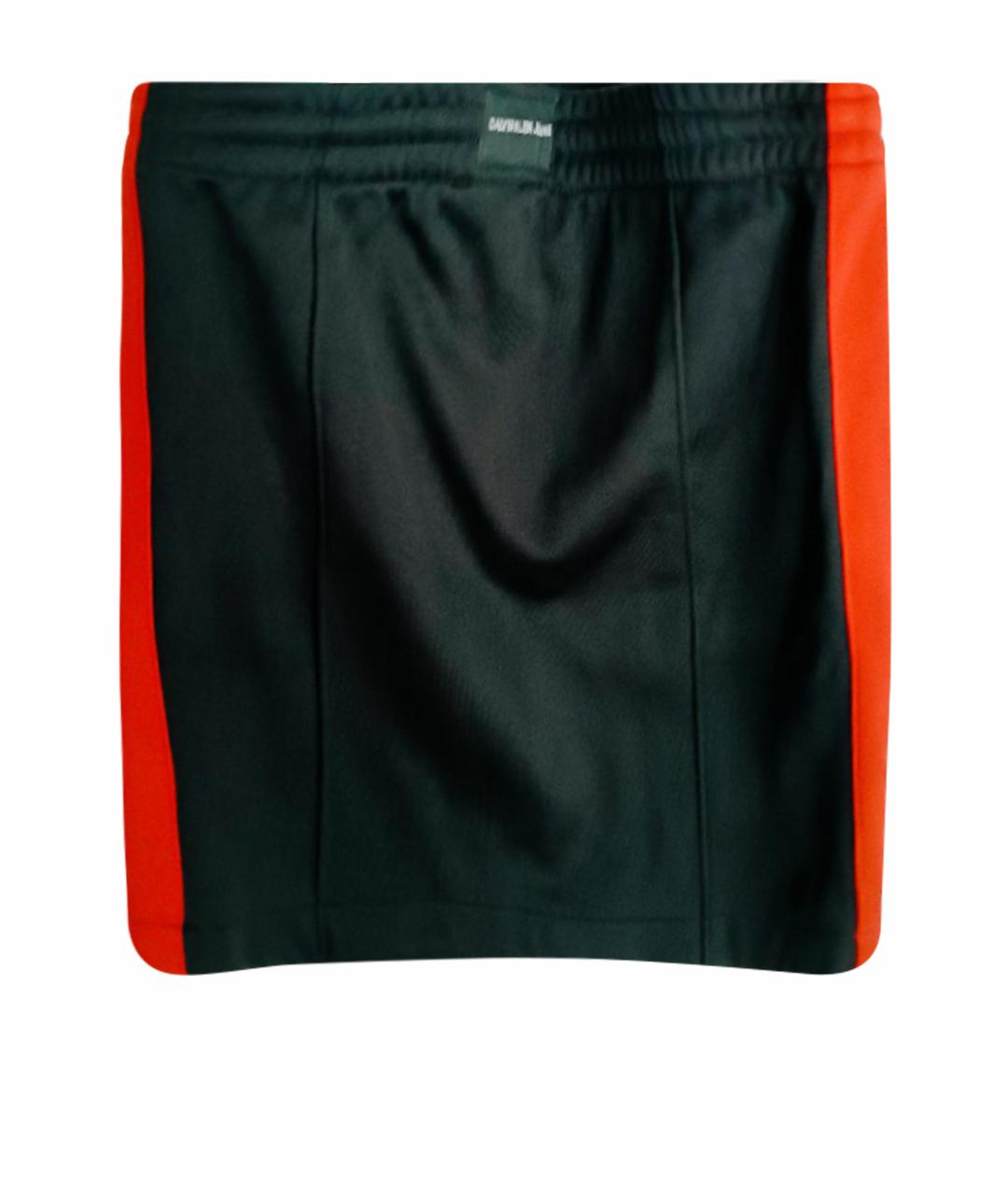 CALVIN KLEIN Черная хлопковая юбка мини, фото 6