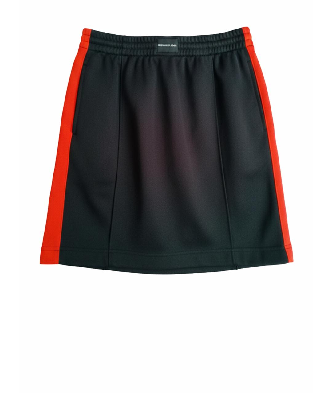 CALVIN KLEIN Черная хлопковая юбка мини, фото 1