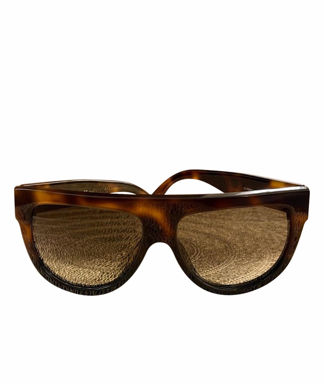 CELINE Коричневые пластиковые солнцезащитные очки, фото 1