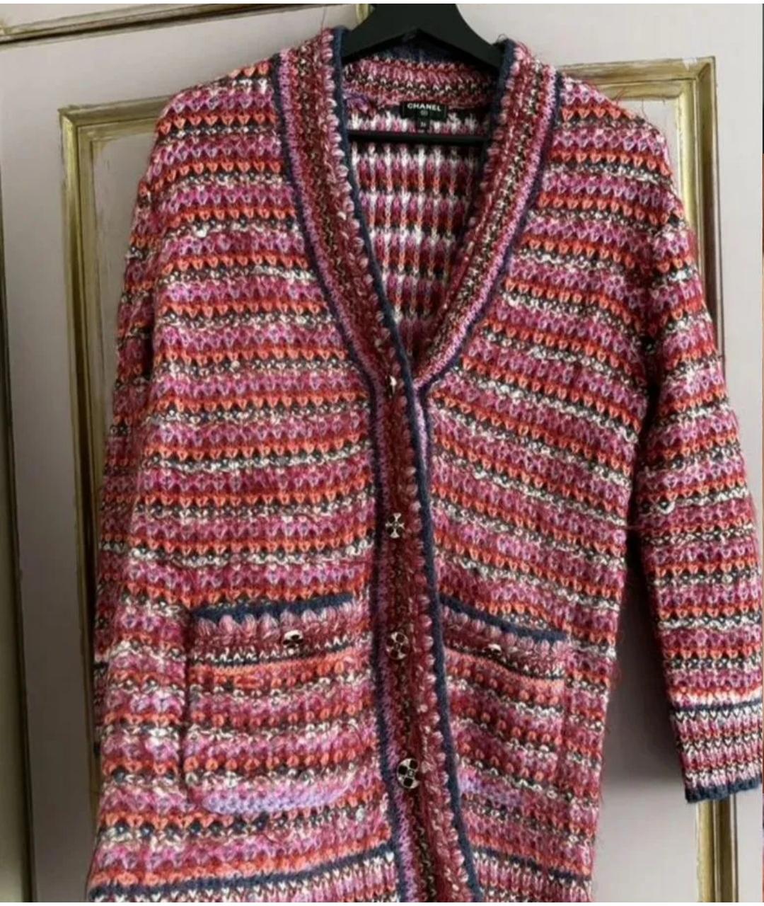 CHANEL Розовый шерстяной кардиган, фото 7