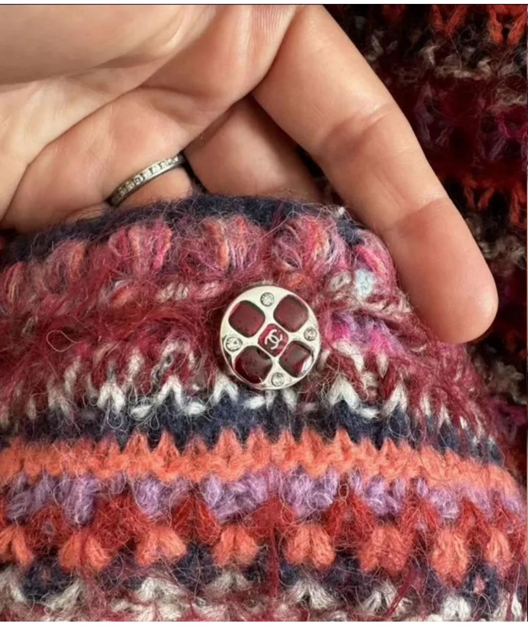 CHANEL Розовый шерстяной кардиган, фото 3