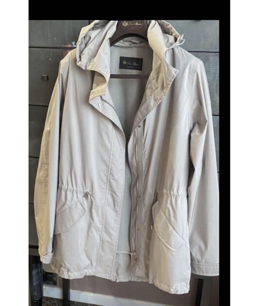 LORO PIANA Бежевая полиэстеровая куртка, фото 8