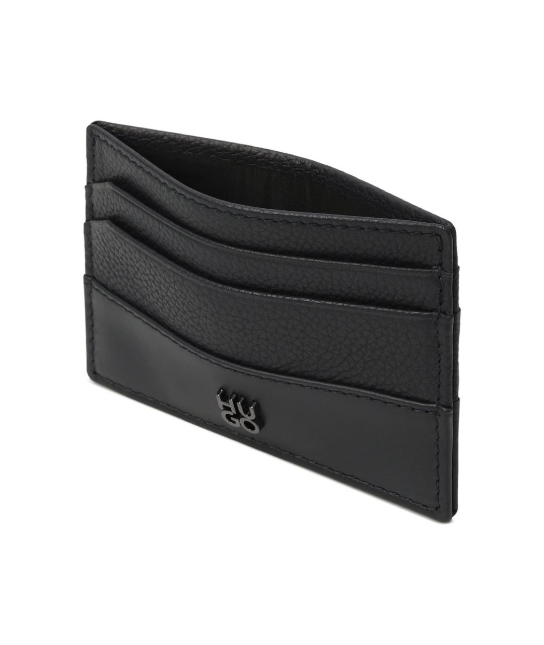 HUGO Темно-синий кожаный кардхолдер, фото 4