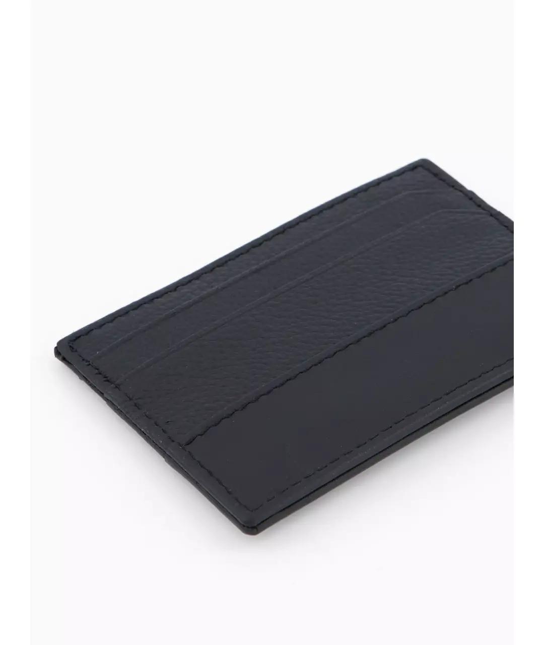 HUGO Темно-синий кожаный кардхолдер, фото 3