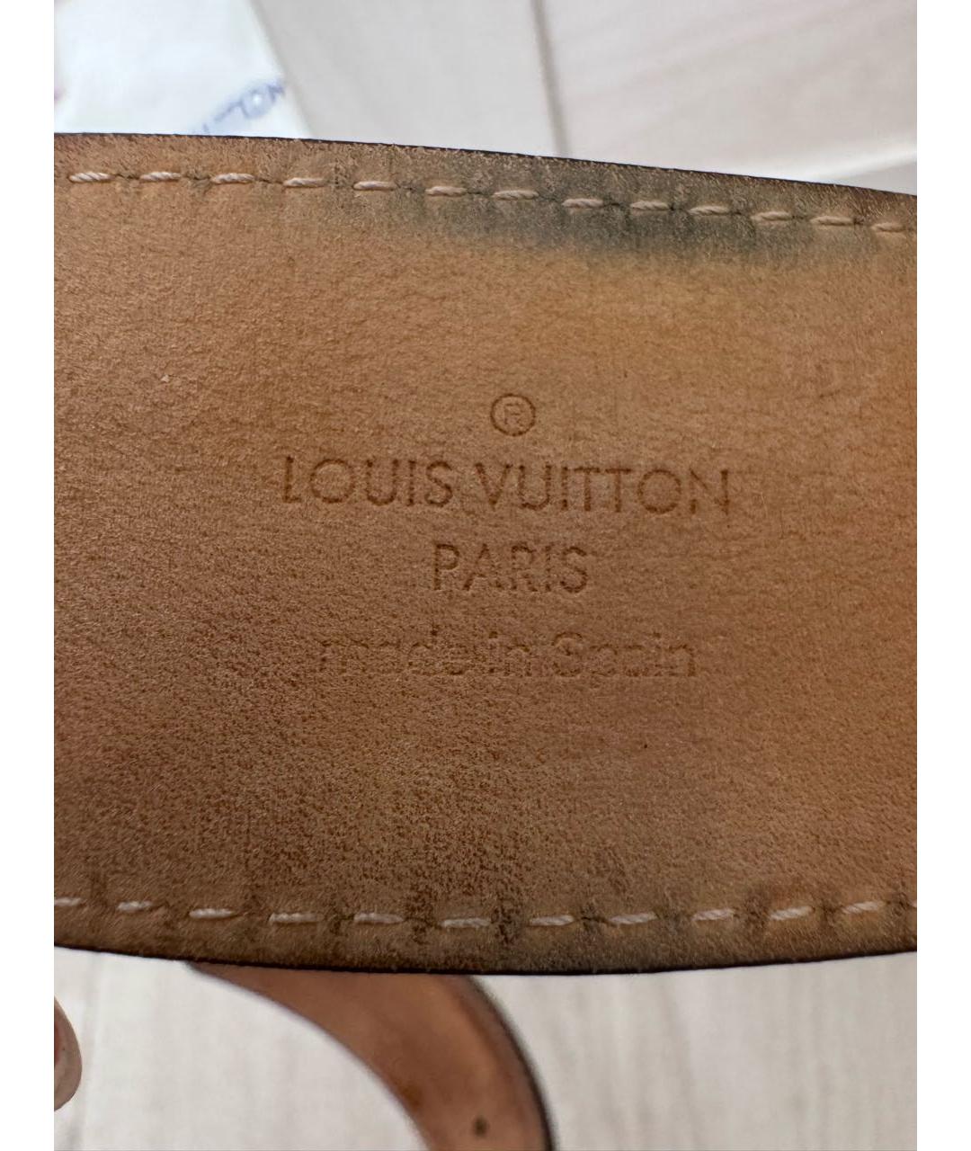 LOUIS VUITTON Коричневый ремень, фото 3