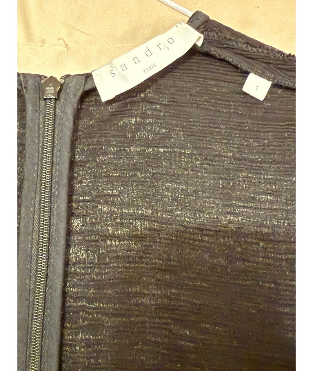 SANDRO Черное вискозное коктейльное платье, фото 5