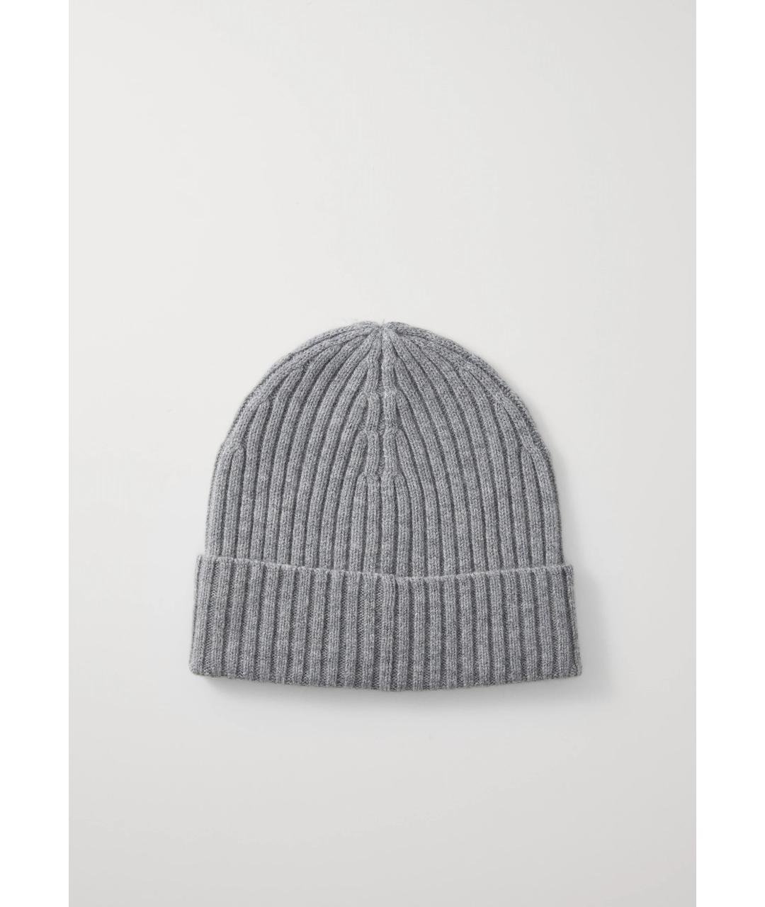 HUGO Серая шерстяная шапка, фото 4