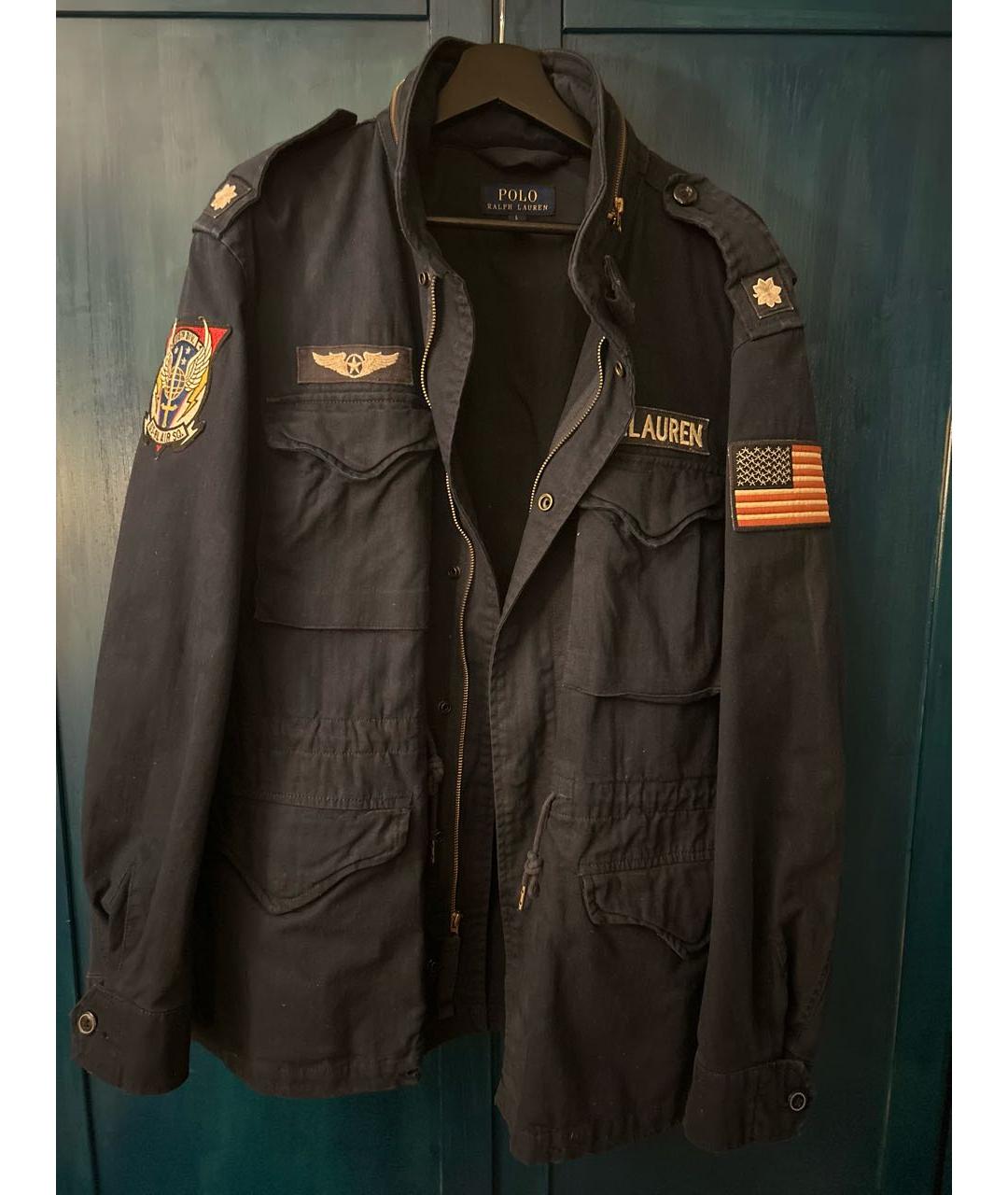 POLO RALPH LAUREN Темно-синяя хлопковая куртка, фото 8