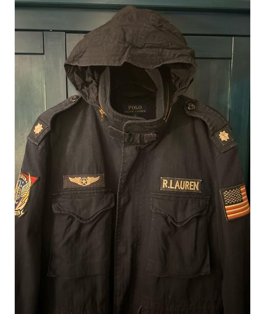 POLO RALPH LAUREN Темно-синяя хлопковая куртка, фото 6