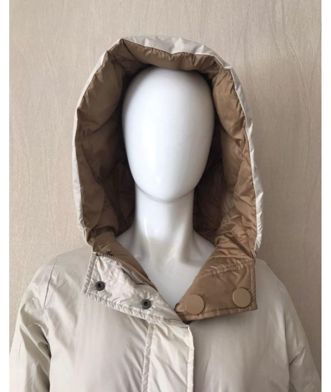 MAX MARA Коричневый полиэстеровый пуховик, фото 5