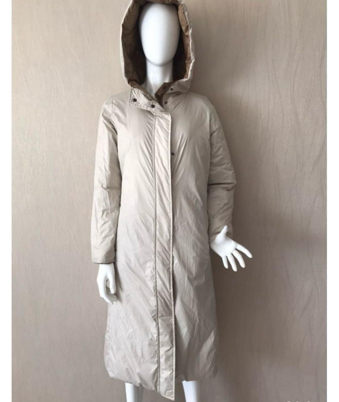 MAX MARA Коричневый полиэстеровый пуховик, фото 4