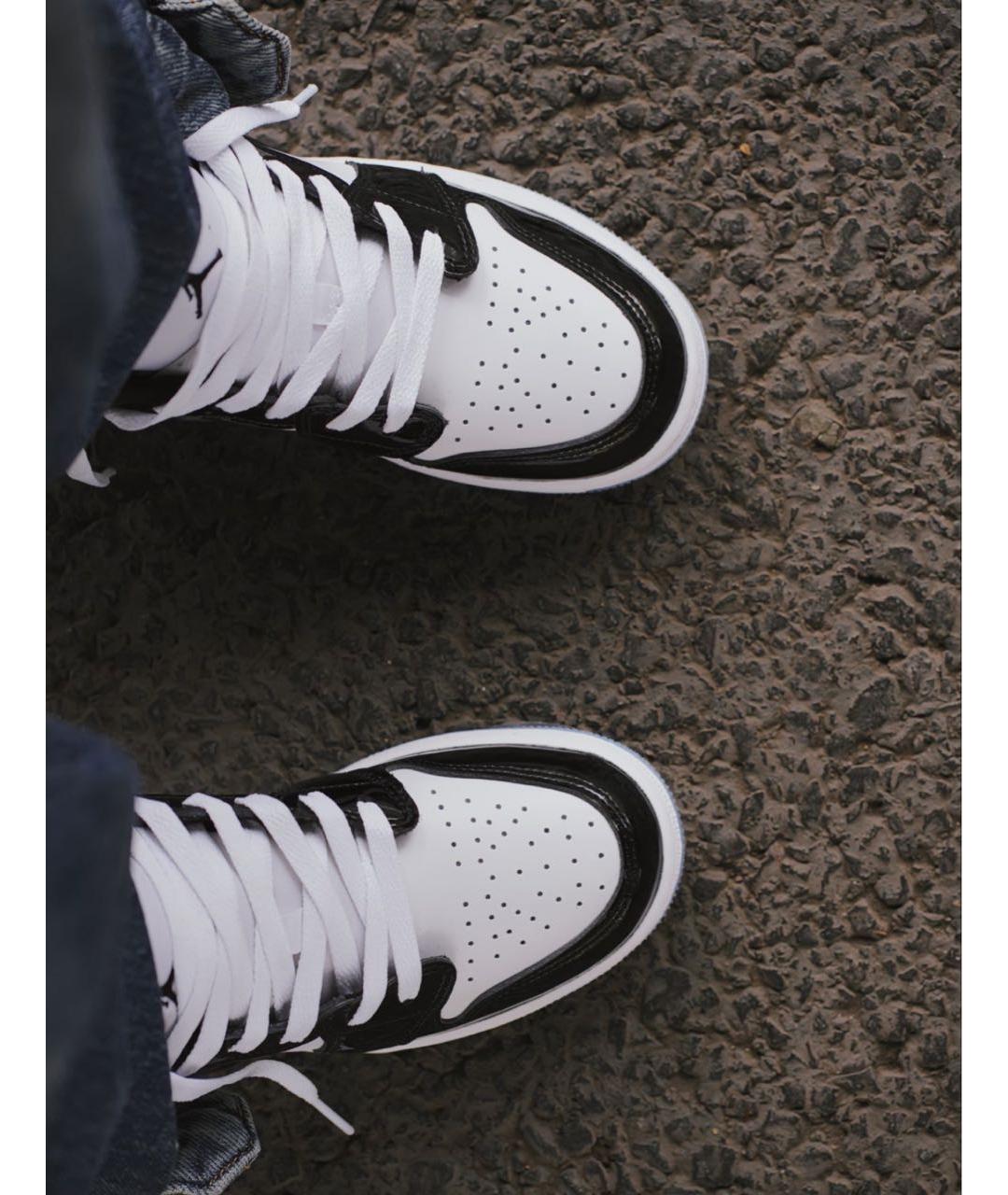 JORDAN Черные кроссовки из лакированной кожи, фото 6