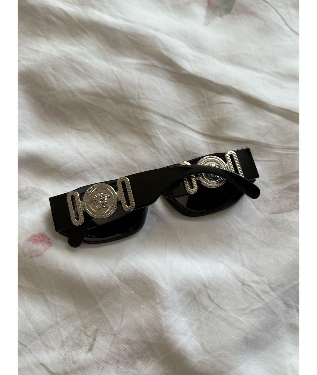 VERSACE Черные пластиковые солнцезащитные очки, фото 6