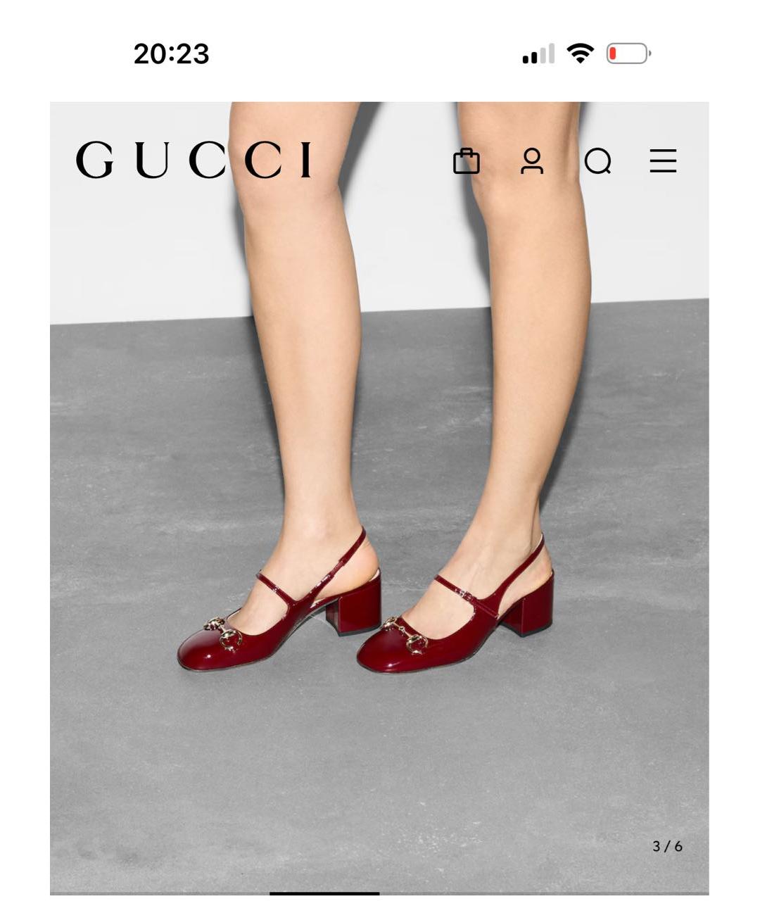 GUCCI Розовые кожаные босоножки, фото 5