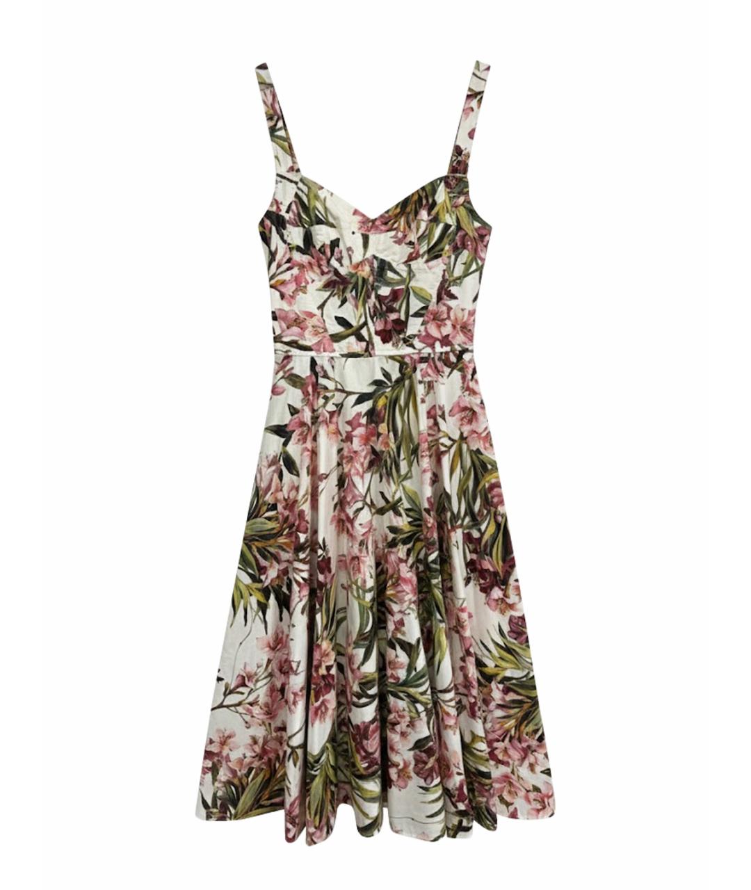 DOLCE&GABBANA Розовый хлопко-эластановый сарафан, фото 1