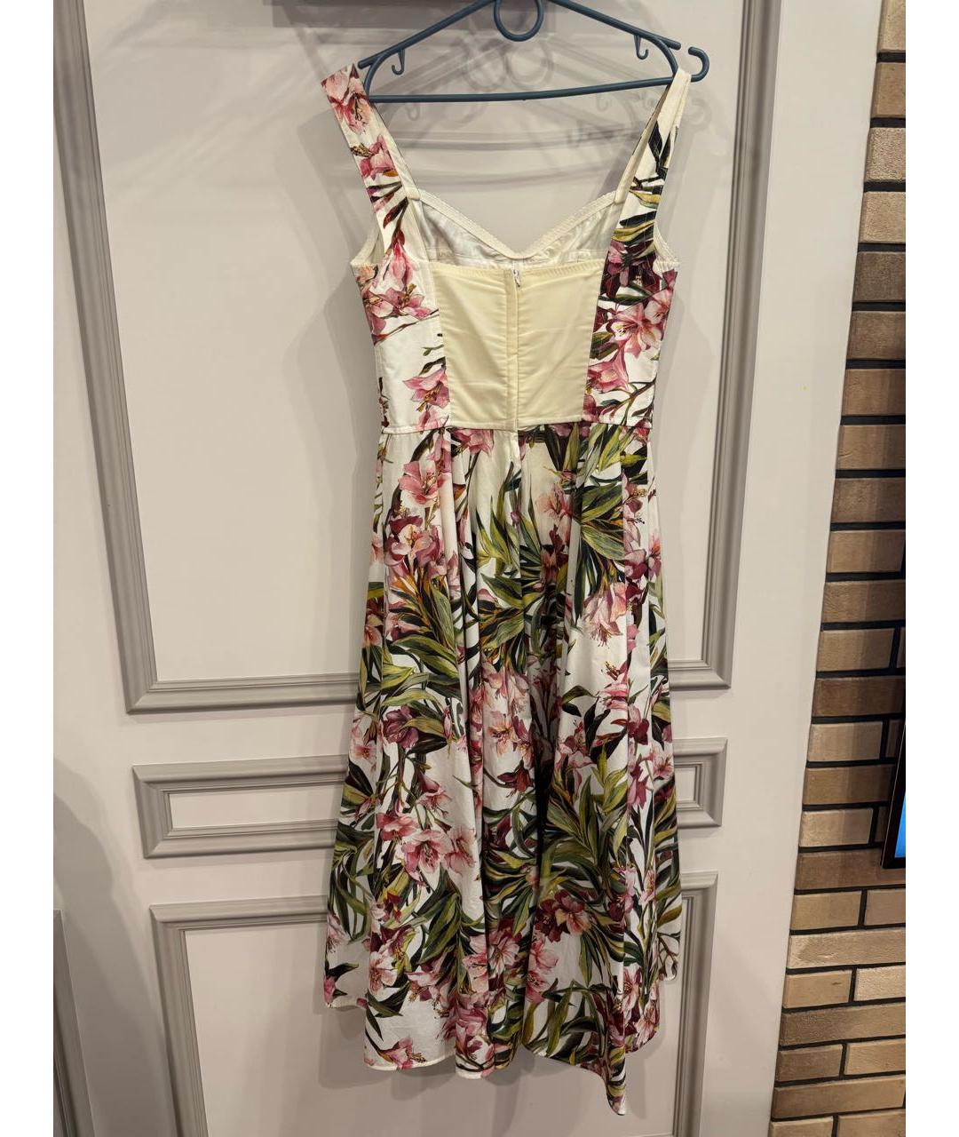 DOLCE&GABBANA Розовый хлопко-эластановый сарафан, фото 3